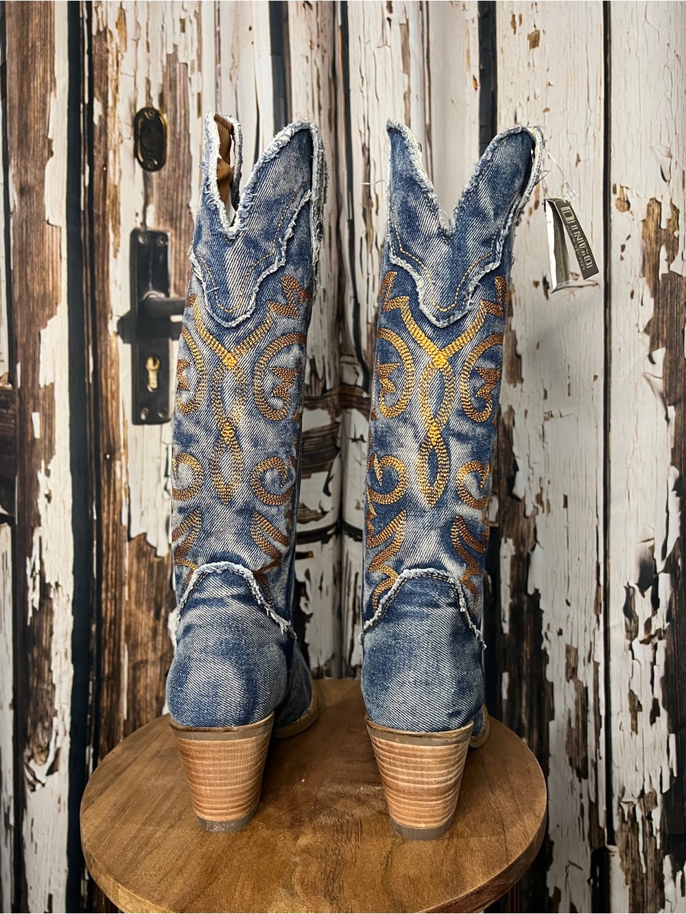 Denim Cowgirl boots By Dingo - Picture 5 of 9